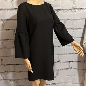 Classy Banana Republic Black Dress Ruffle Sleeves Size 2